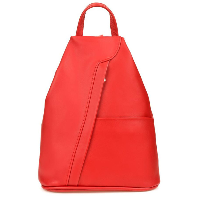 Skórzany plecak czerwony Beltimore T52